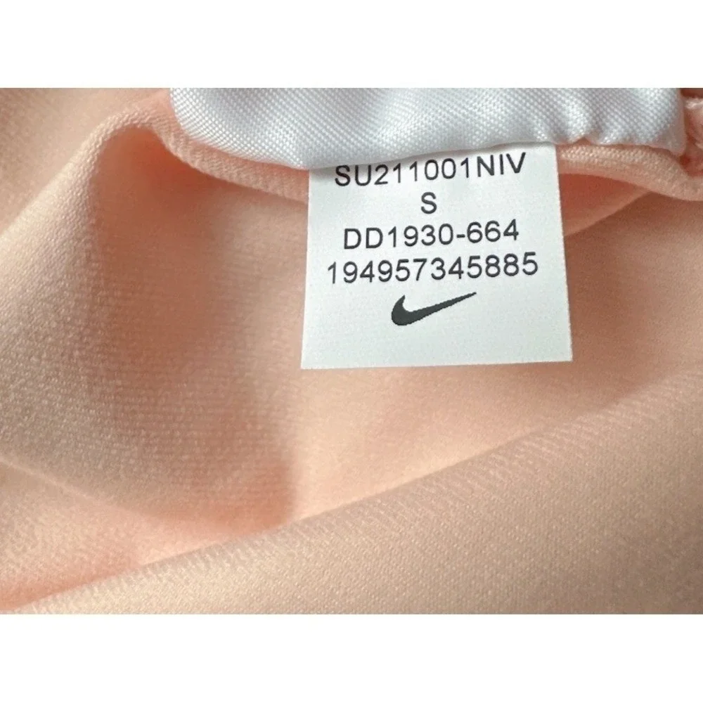 NWT Nike Yoga Hoodie Womens Jersey Cropped Long Sleeve Washed Coral Pink SIZE S